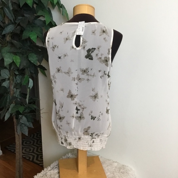 SOLD MAURICE’S NWT small sheer butterfly tank - Picture 3 of 13